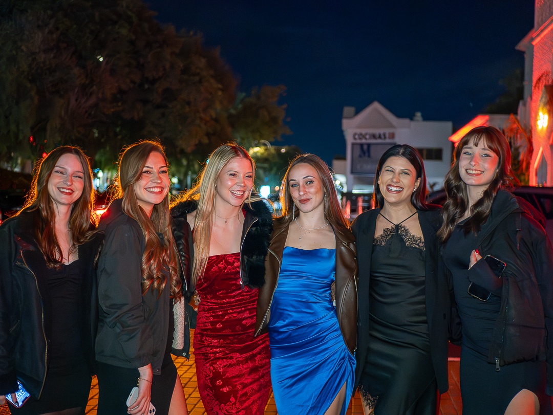 Group portrait at a high-end private nightlife event