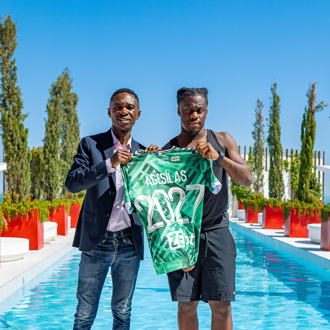 Saint-Étienne professional football signing portrait